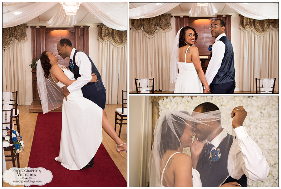 Tachelle and Michael's Virginia Beach elopement at our indoor wedding venue - ceremony officiated by Reverend Bruce - photography by Victoria - April 2020 Wedding