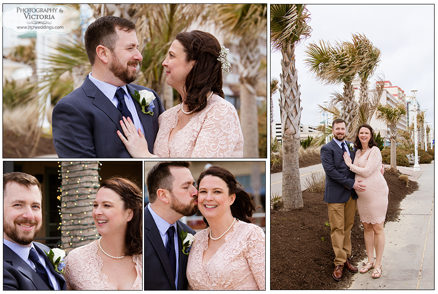 Elizabeth and Michaels Virginia Beach elopement at our indoor wedding venue - ceremony officiated by Reverend Bruce - photography by Victoria 