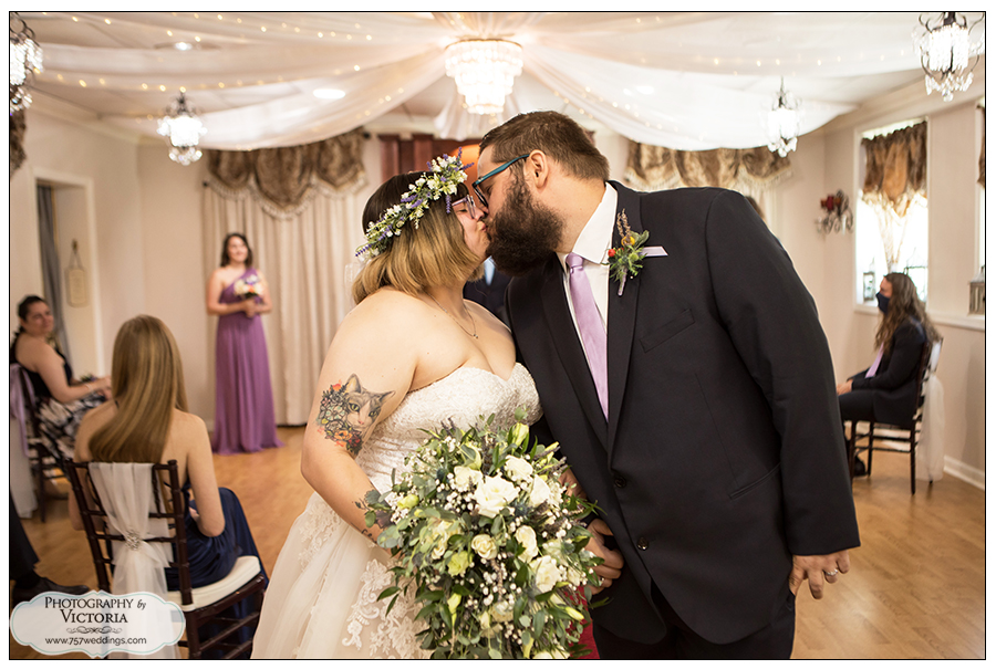 Briana and Robert's May 2020 wedding at our indoor wedding venue in Virginia Beach!