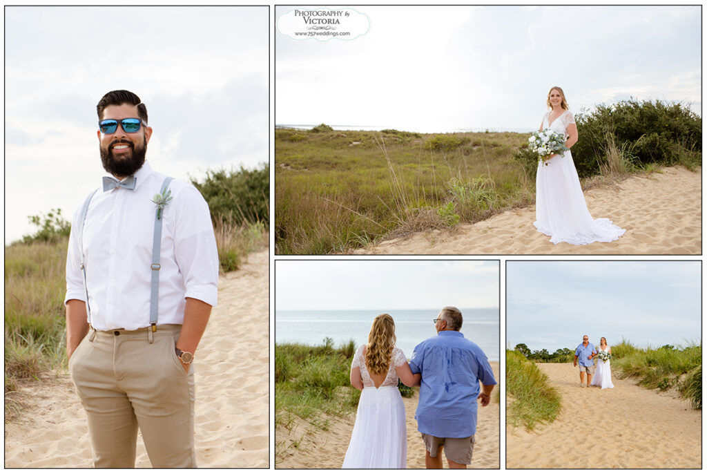 Erika and Nathaniel of Virginia Beach, VA wed at First Landing State Park on August 5, 2020. Ceremony officiated by Reverend Bruce Begault and photographed by Victoria Begault.