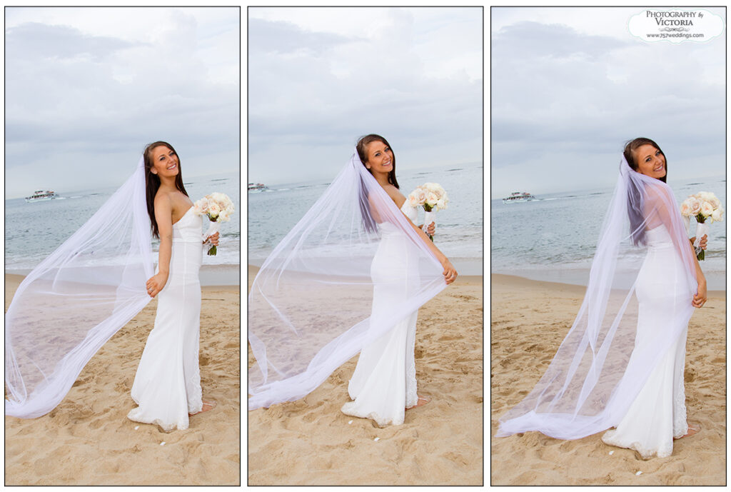 Sydney and Marcus' wedding on the beach in the Virginia Beach Resort area - photography by Victoria Begault