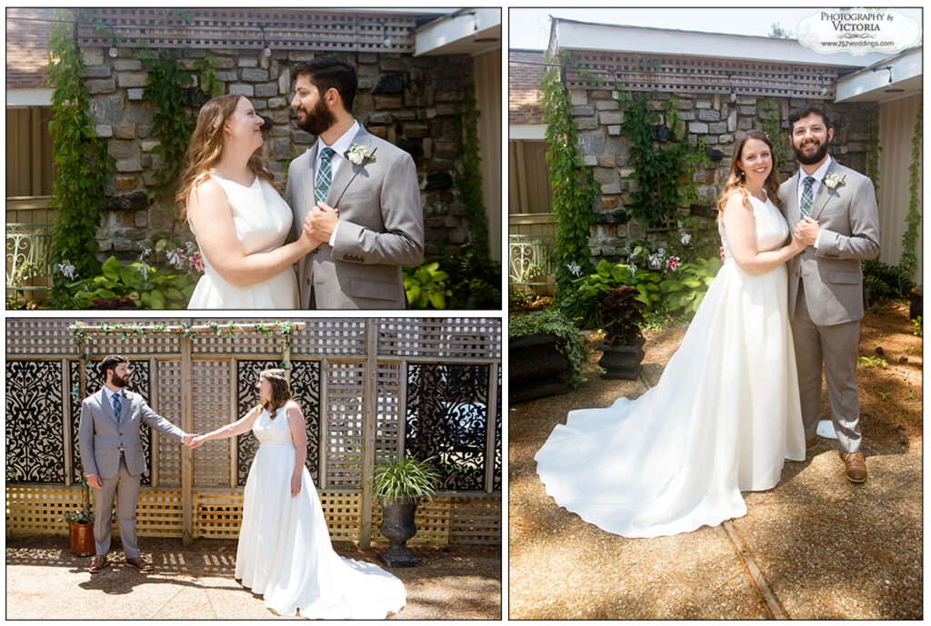 Melissa and Brady of Virginia Beach wed at our indoor venue on July 18, 2023! Ceremony officiated by Reverend Bruce Begault with a special reading by a family member. Photographed by Victoria Begault.