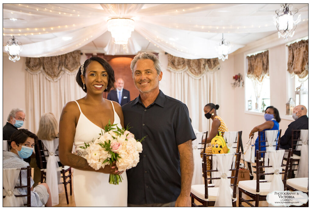 Feeling and Jason's August 2020 wedding at our indoor wedding venue