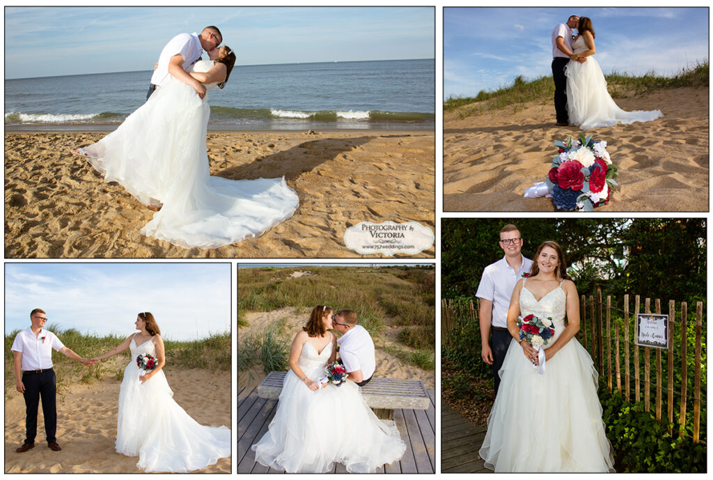 Nicole and Connor's June 2020 wedding on the beach in Virginia Beach
