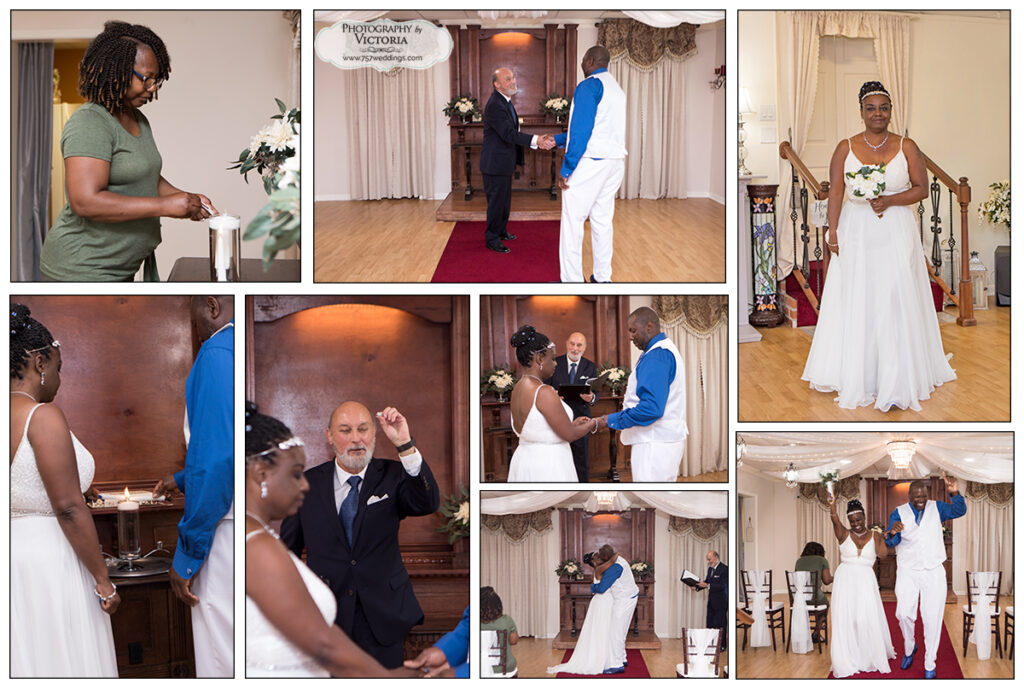 Deidre and Blake's elopement at our indoor Virginia Beach Wedding Wedding Venue
