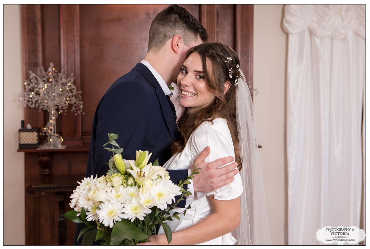 Holly and Kyler's January 2021 wedding at the Virginia Beach Wedding Chapel - indoor wedding venue packages