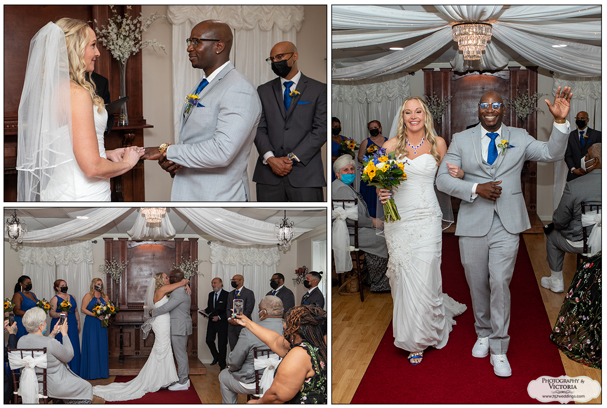 Stephanie and Tavon's April 2020 wedding at our indoor wedding venue, the Virginia Beach Wedding Chapel. Officiated by Reverend Bruce Begault and photographed by Victoria Begault