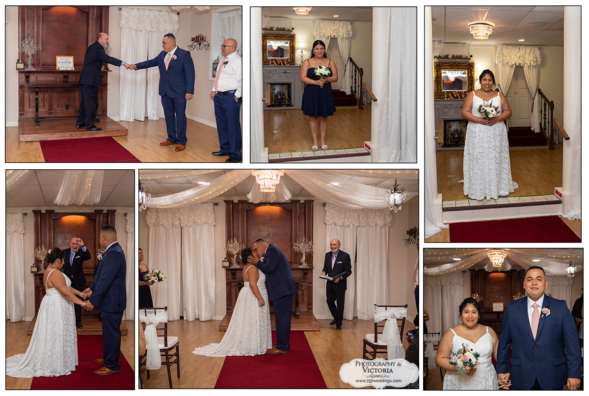 Heather and Marvin's February 2021 wedding at the Virginia Beach Wedding Chapel - indoor wedding venue packages