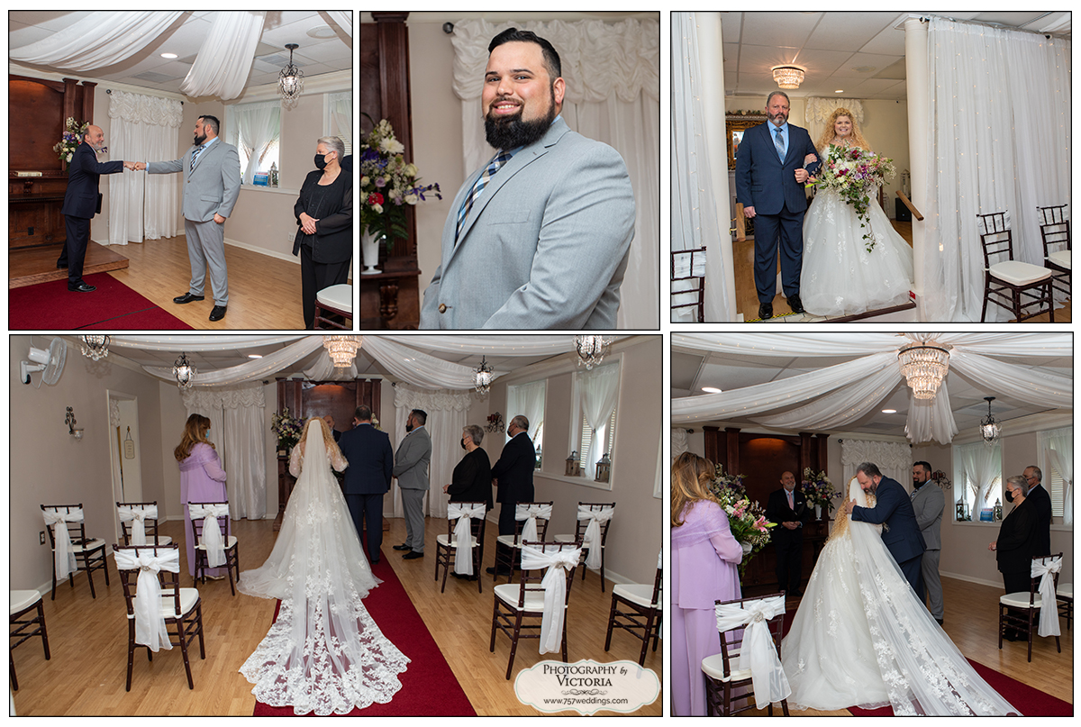 Janelle and Joshuah's March 2021 wedding at our indoor wedding venue, the Virginia Beach Wedding Chapel