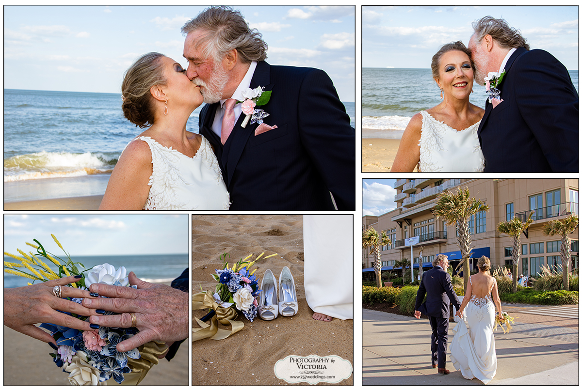 Cheryl and David's Virginia Beach Wedding behind the Hilton Virginia Beach Oceanfront and King Neptune