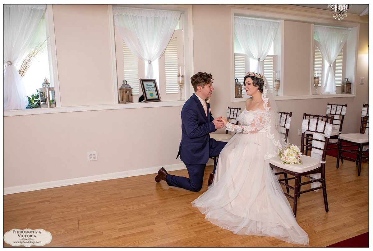 Abbey and Peyton's April 2021 wedding at the Virginia Beach Wedding Chapel