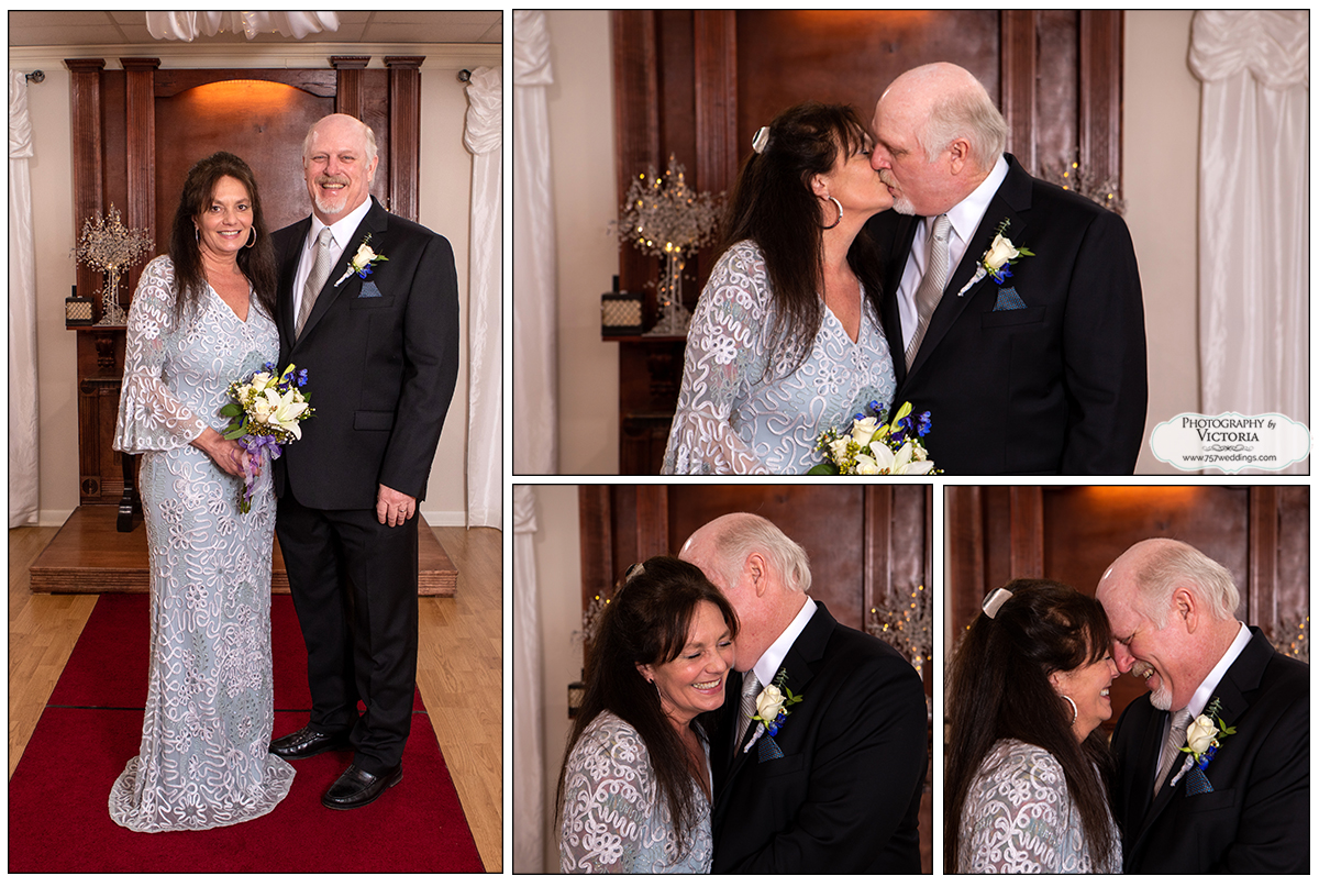 Leslie and Bill's March 2021 elopement at the indoor wedding venue Virginia Beach Wedding Chapel - elopement wedding packages