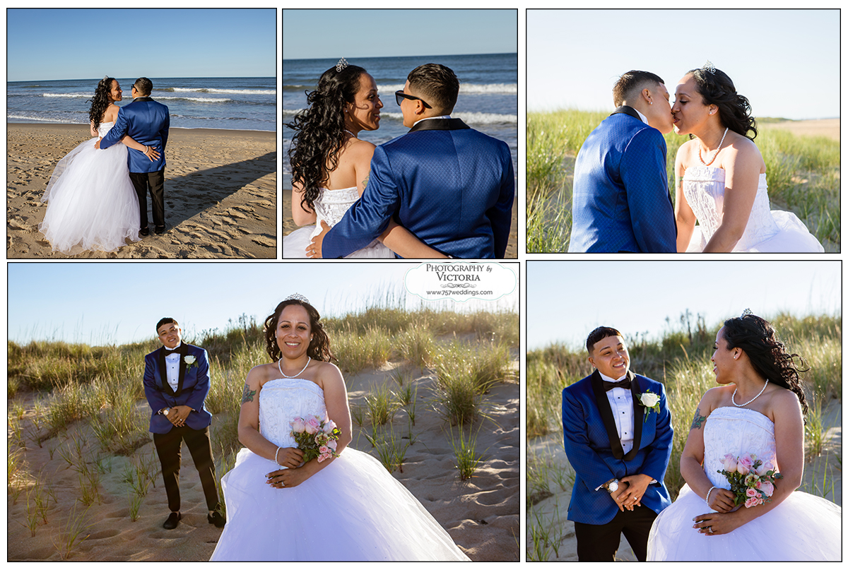 Irma and Rosa's elopement at our indoor Virginia Beach Wedding Venue with north end beach photos after!
