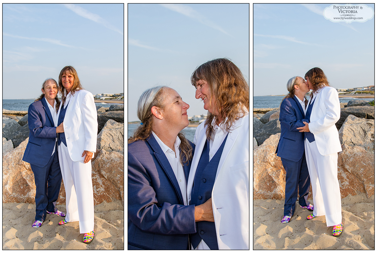 Virginia and Carla's July 2021 elopement at the Virginia Beach oceanfront