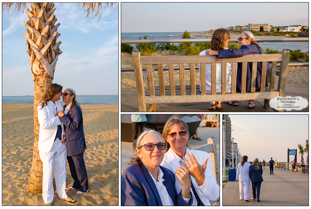 Virginia and Carla's July 2021 elopement at the Virginia Beach oceanfront