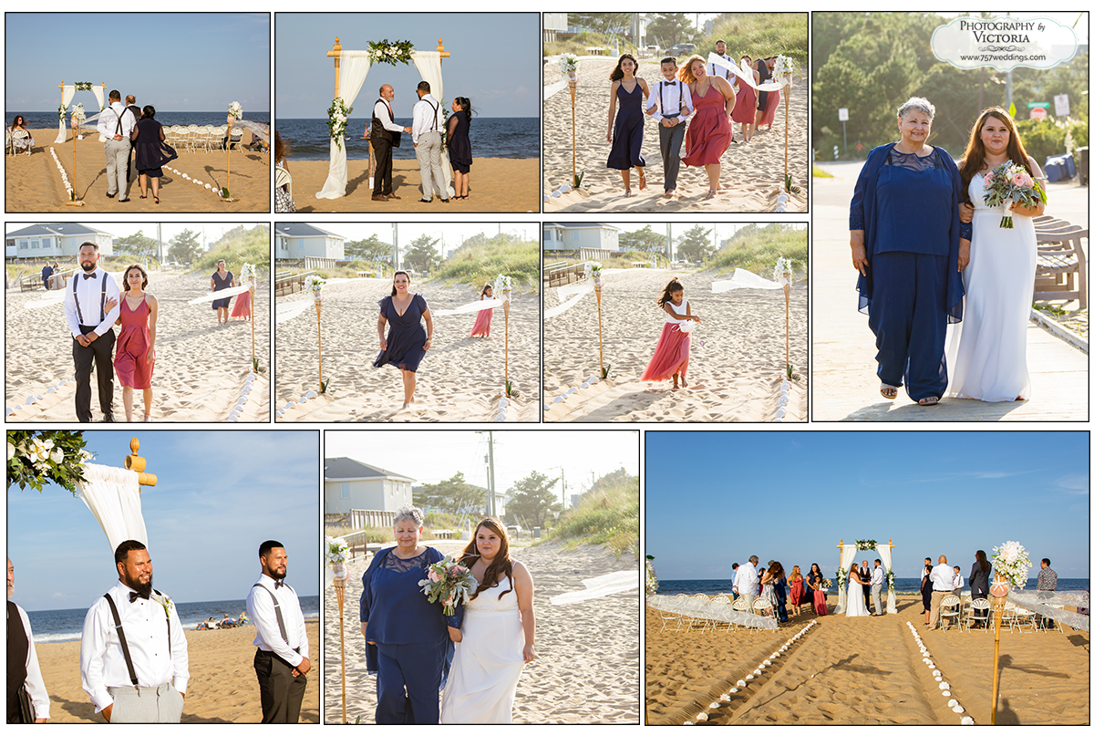 Ingler and Cris' Sandbridge Beach Wedding in August 2021 - Micro Special Wedding Package - 757Weddings.com - beach wedding packages