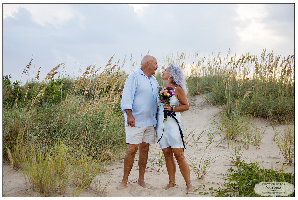 Jodi and Michael's August 2021 Virginia Beach Elopement at the north end of the oceanfront - Virginia Beach elopement packages - 757weddings.com