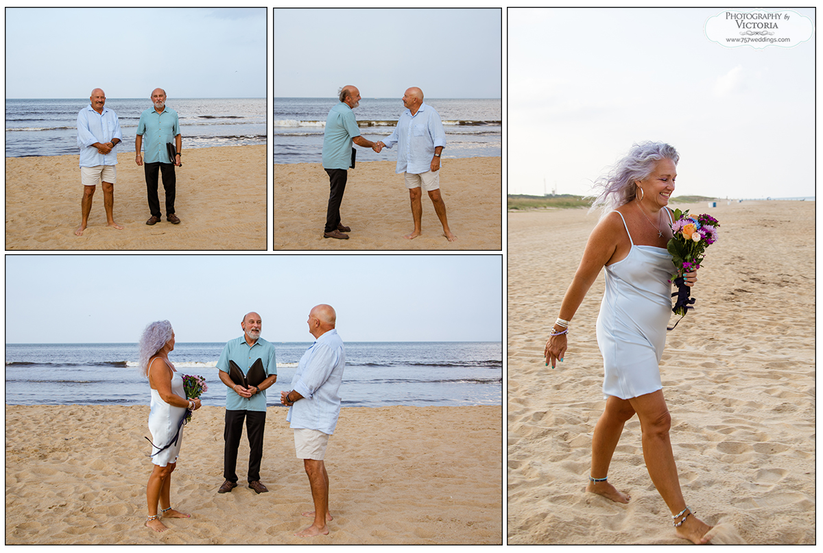 Jodi and Michael's August 2021 Virginia Beach Elopement at the north end of the oceanfront - Virginia Beach elopement packages - 757weddings.com