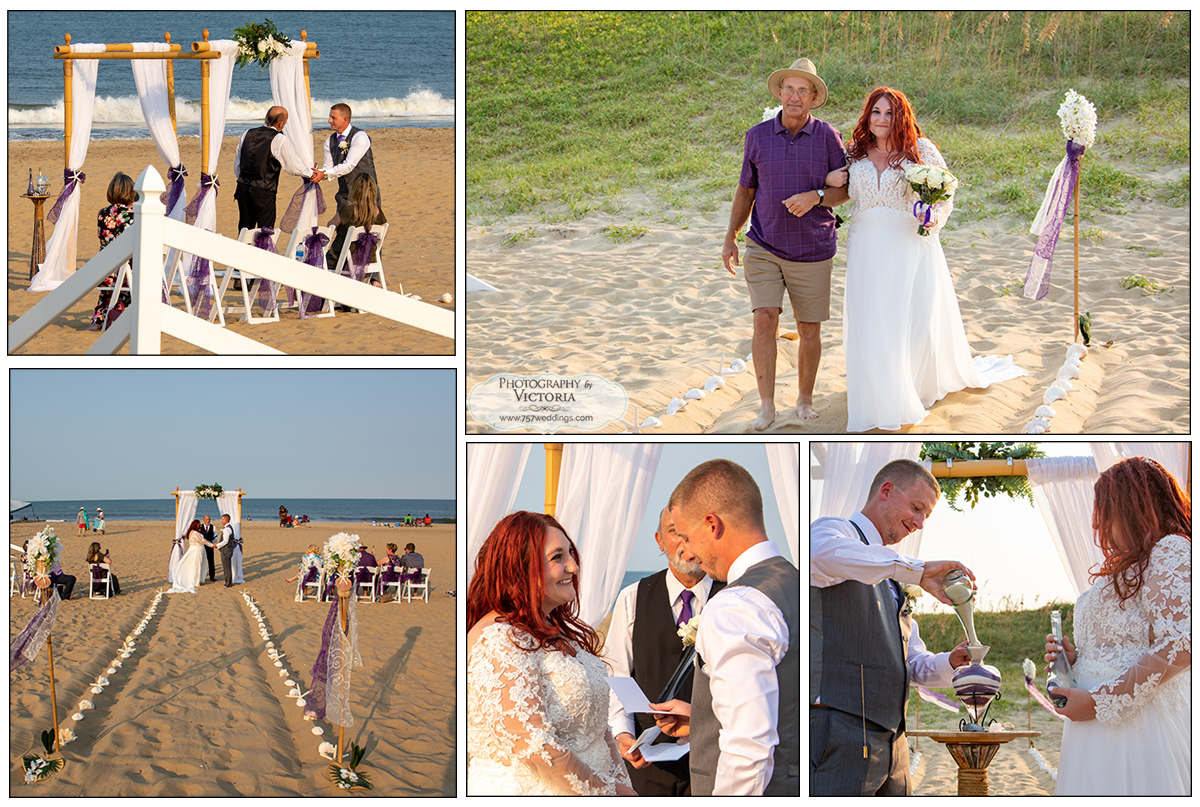 Sandbridge Little Island Park beach wedding in Virginia Beach