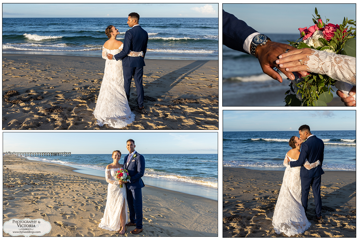 Jessica and Donovan's beach wedding at Little Island Park in Sandbridge - Virginia Beach wedding packages on the beach