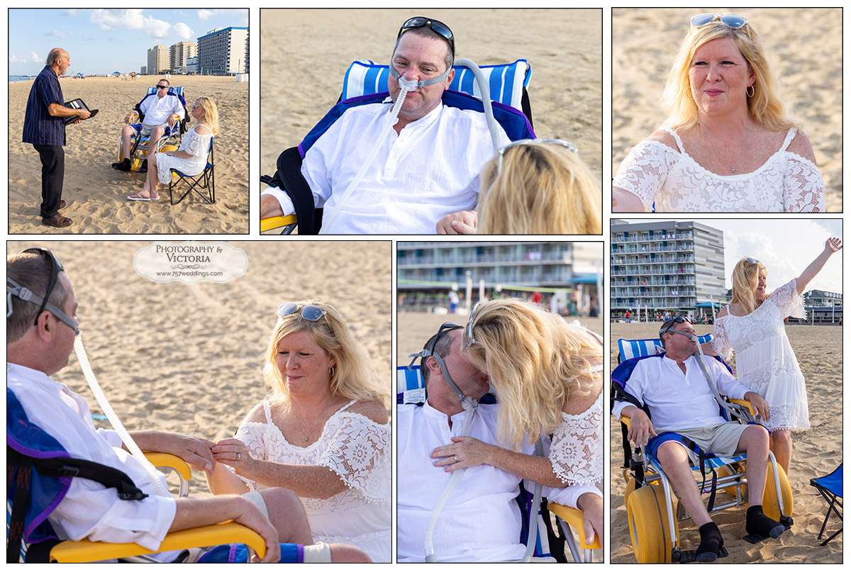 Scott and Kimberly's August 2022 elopement in Virginia Beach - Virginia Beach elopement packages