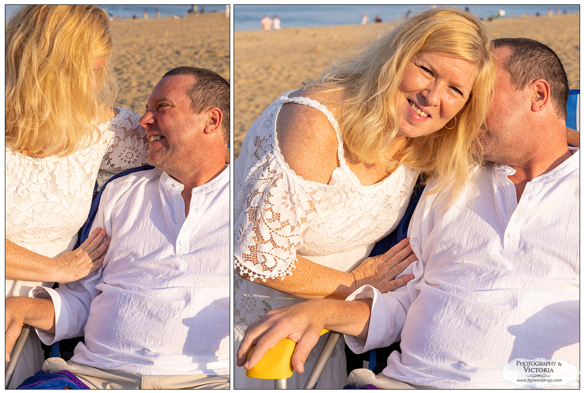 Scott and Kimberly's August 2022 elopement in Virginia Beach - Virginia Beach elopement packages