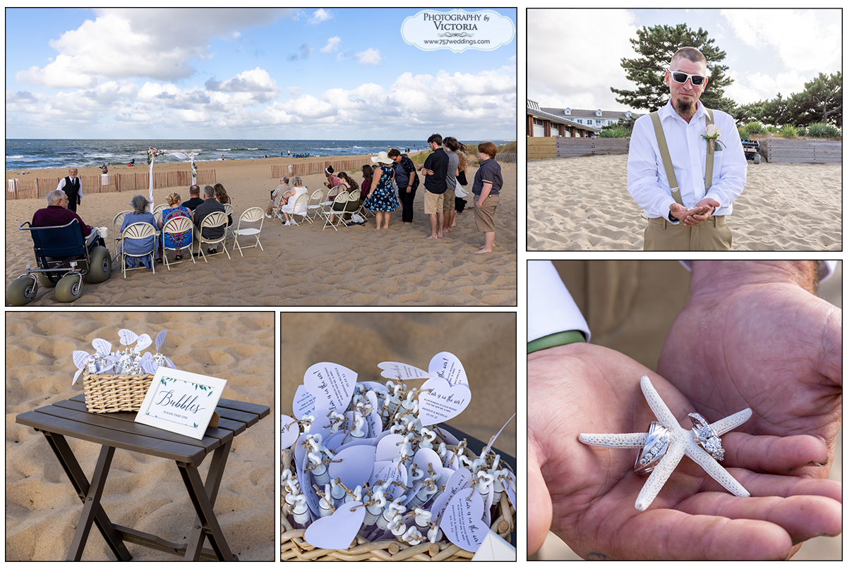 Michelle and Brandon's September 2022 wedding in Oceanview in Norfolk. Beach wedding packages in Hampton Roads - Norfolk beach wedding packages