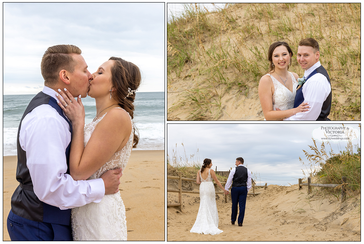 Emerald and Cameron's beach wedding at Little Island Park in Sandbridge in Virginia Beach in October 2022