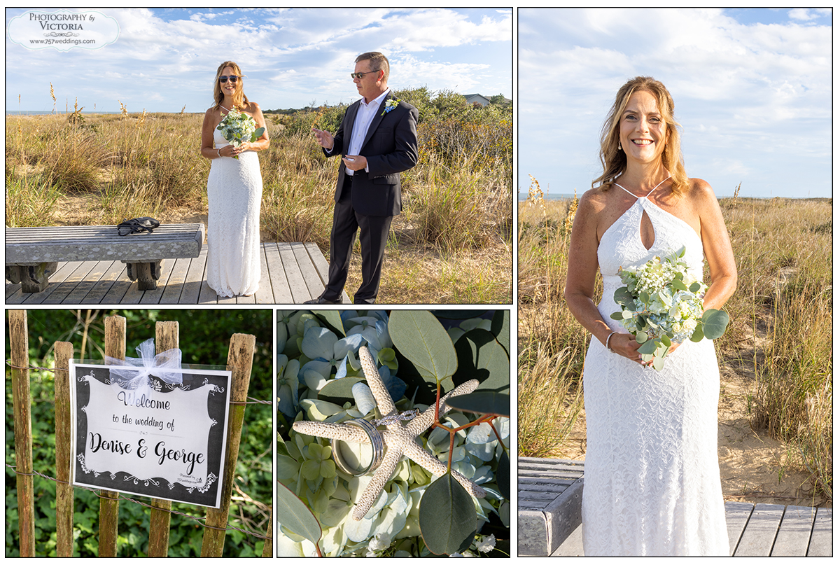 Denise and George's Virginia Beach north end elopement in October - Virginia Beach Wedding Chapel - 757weddings.com