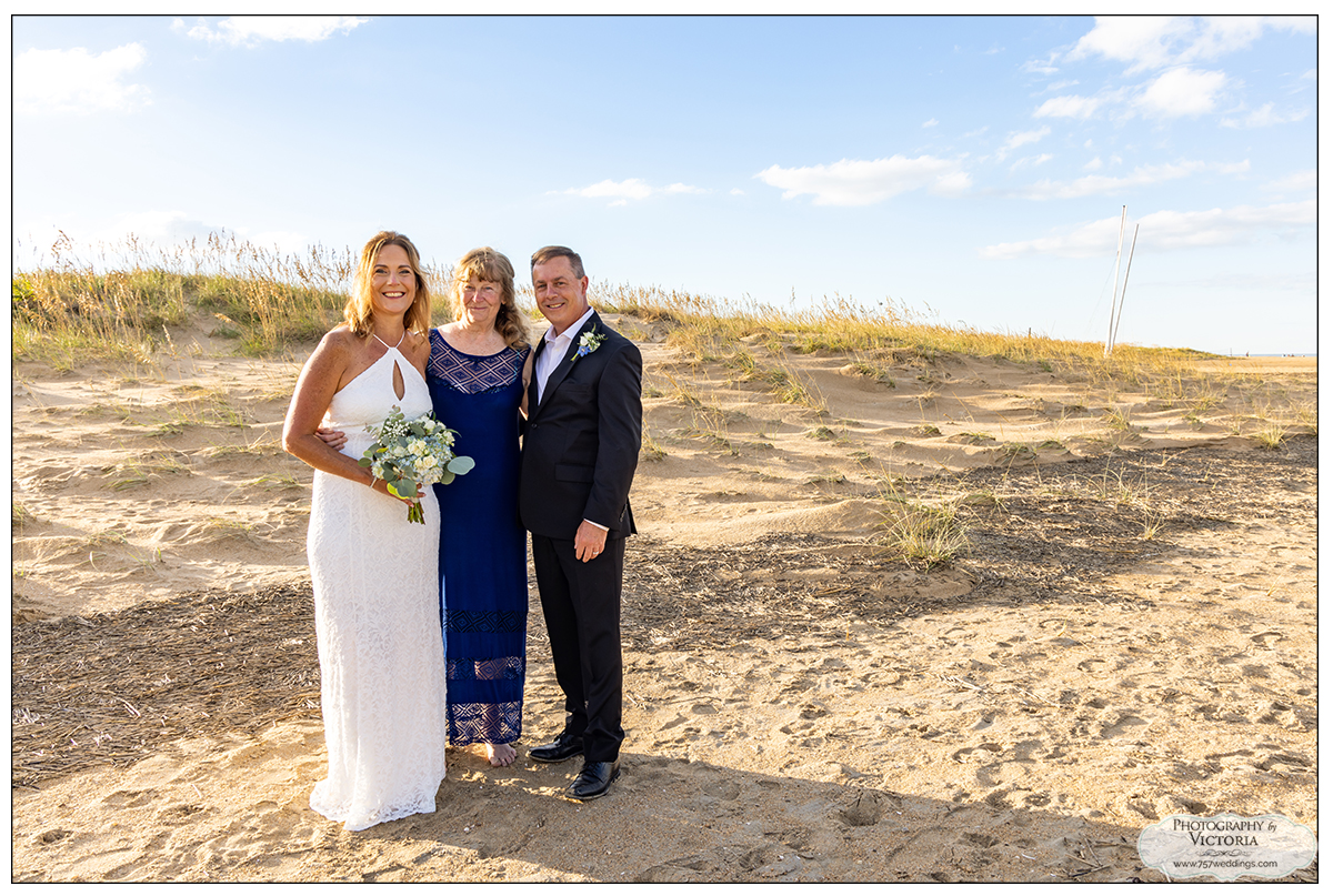 Denise and George's Virginia Beach north end elopement in October - Virginia Beach Wedding Chapel - 757weddings.com