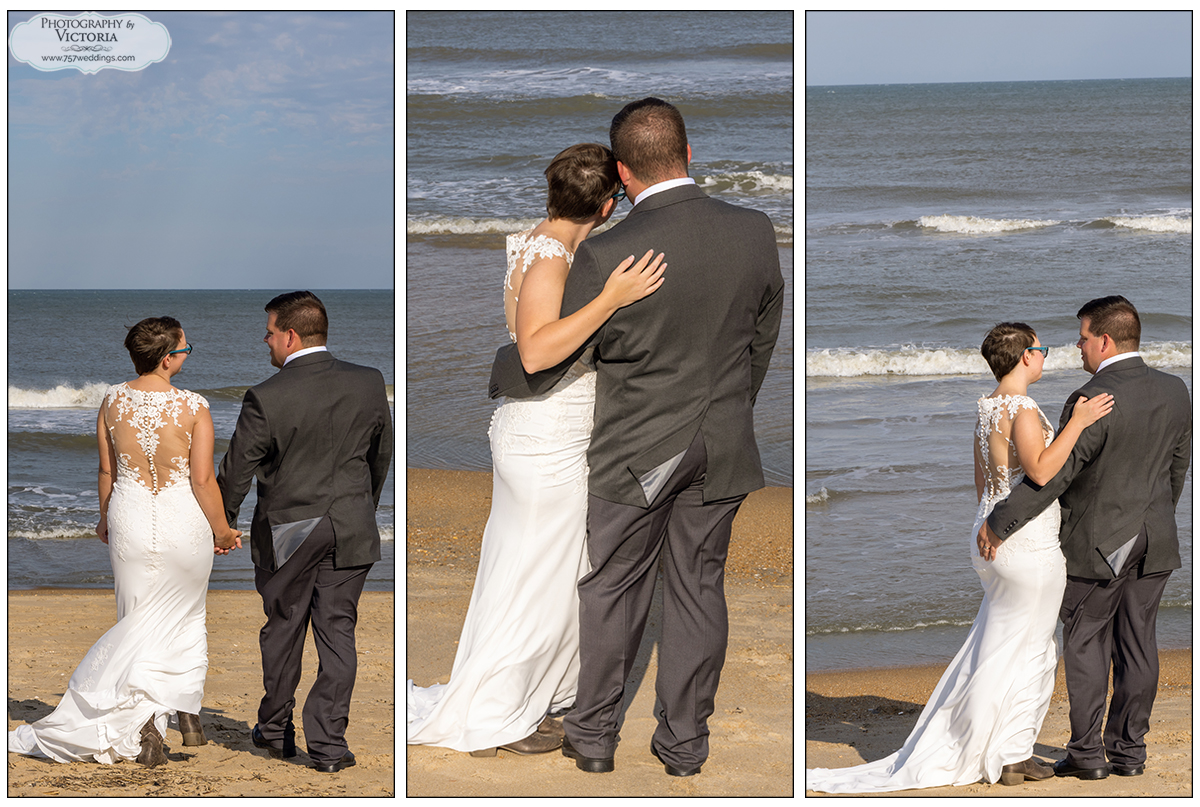 Morgan and Mitchell's Virginia Beach elopement at the north end of the oceanfront - September 2022 - Virginia Beach elopement packages on the beach - photography by Victoria Begault - 757weddings.com