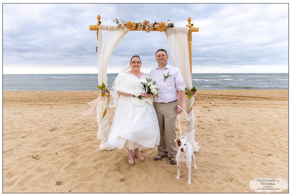 Sara and Jason's October 2022 beach wedding at First Landing State Park - First Landing State Park beach wedding packages