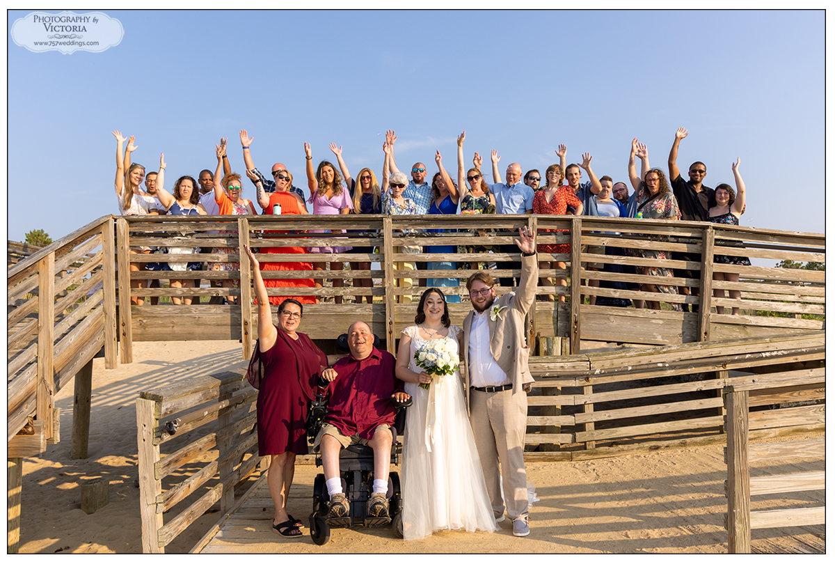 Madison and Gavin's wedding on the beach at First Landing State Park - Virginia Beach wedding packages on the beach - Micro Wedding Special Package