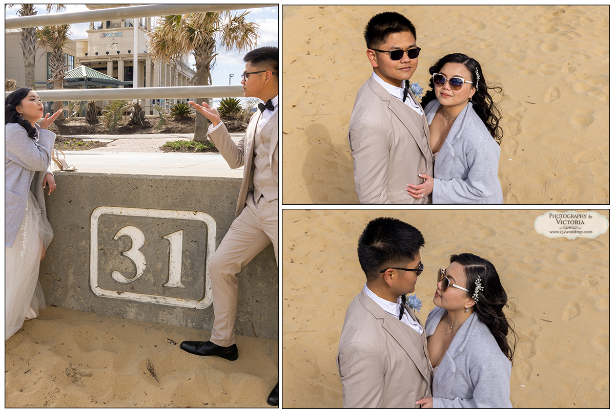 Faith and Jeggo's wedding portraits at the Hilton Virginia Beach Oceanfront - photography by Victoria Begault