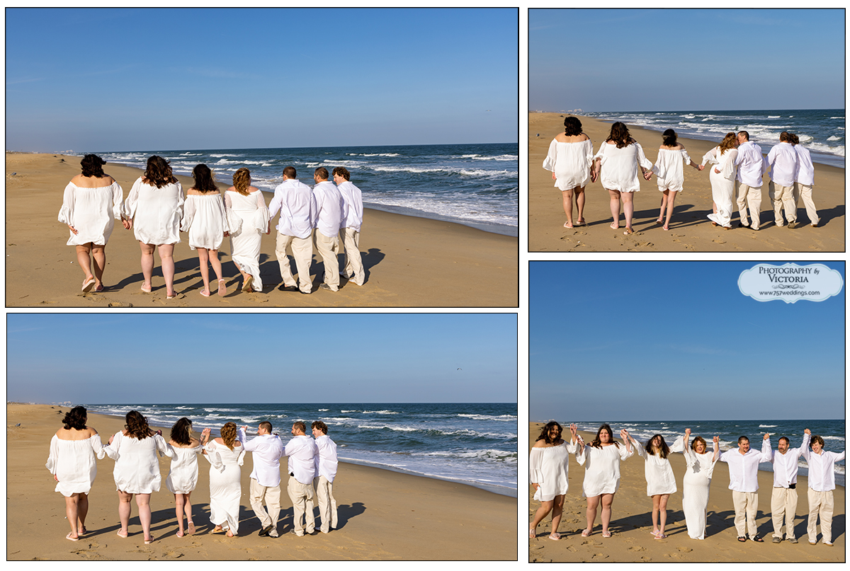 Sheri and Drew's December 2022 Sandbridge beach wedding officiated by Reverend Bruce Begault and photographed by Victoria Begault