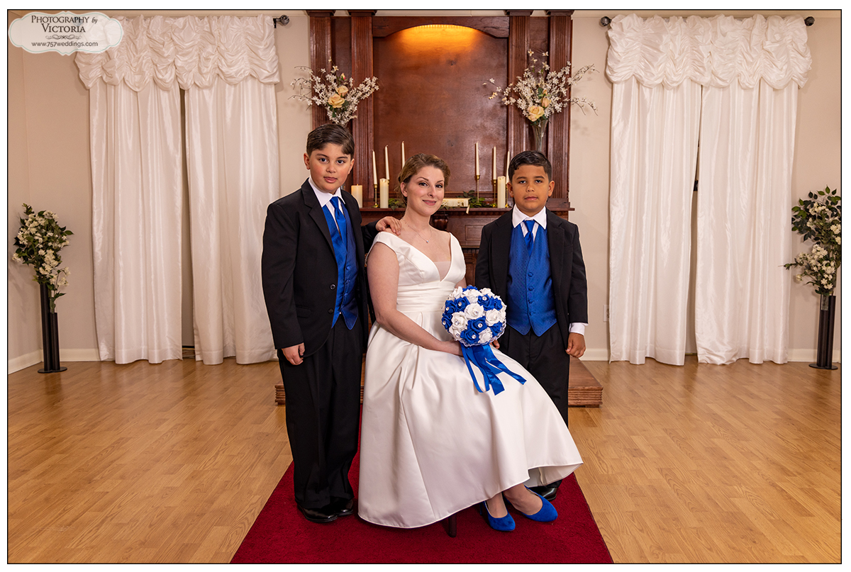 Beth and Jose's wedding at the Virginia Beach Wedding Chapel - intimate indoor wedding venue in Virginia Beach