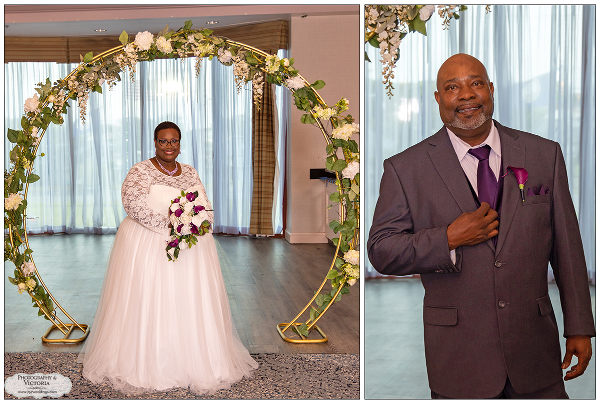 Tamisha and Magonia's wedding at the Wyndham Virginia Beach Oceanfront Hotel - Atlantic Ballroom - Officiated by Reverend Bruce Begault - photographed by Victoria Begault