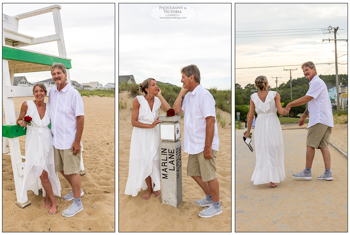 Christina and Peter's Sandbridge Beach wedding across from the Sandbridge Market in Virginia Beach, VA