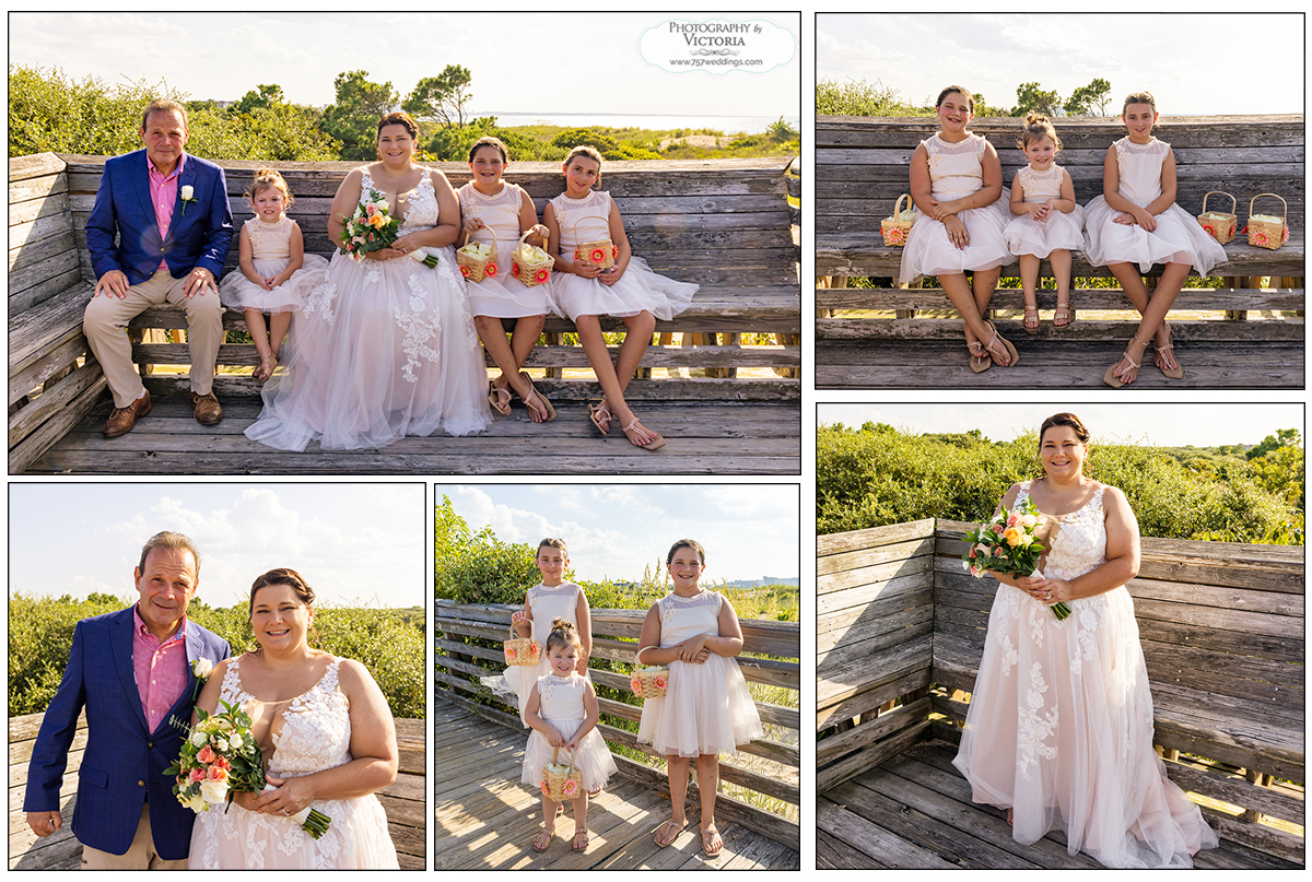 Jessica and Allan's beach wedding at First Landing State Park in August 2023