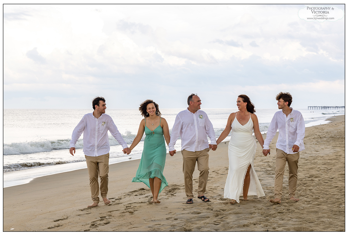 Karen and Richard's August beach wedding on Sandbridge Beach in Virginia Beach, VA