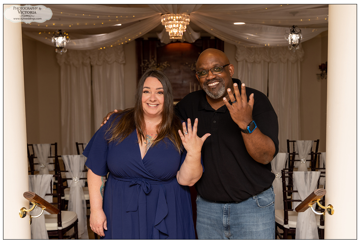Sara and Charles' August 2023 indoor elopement wedding