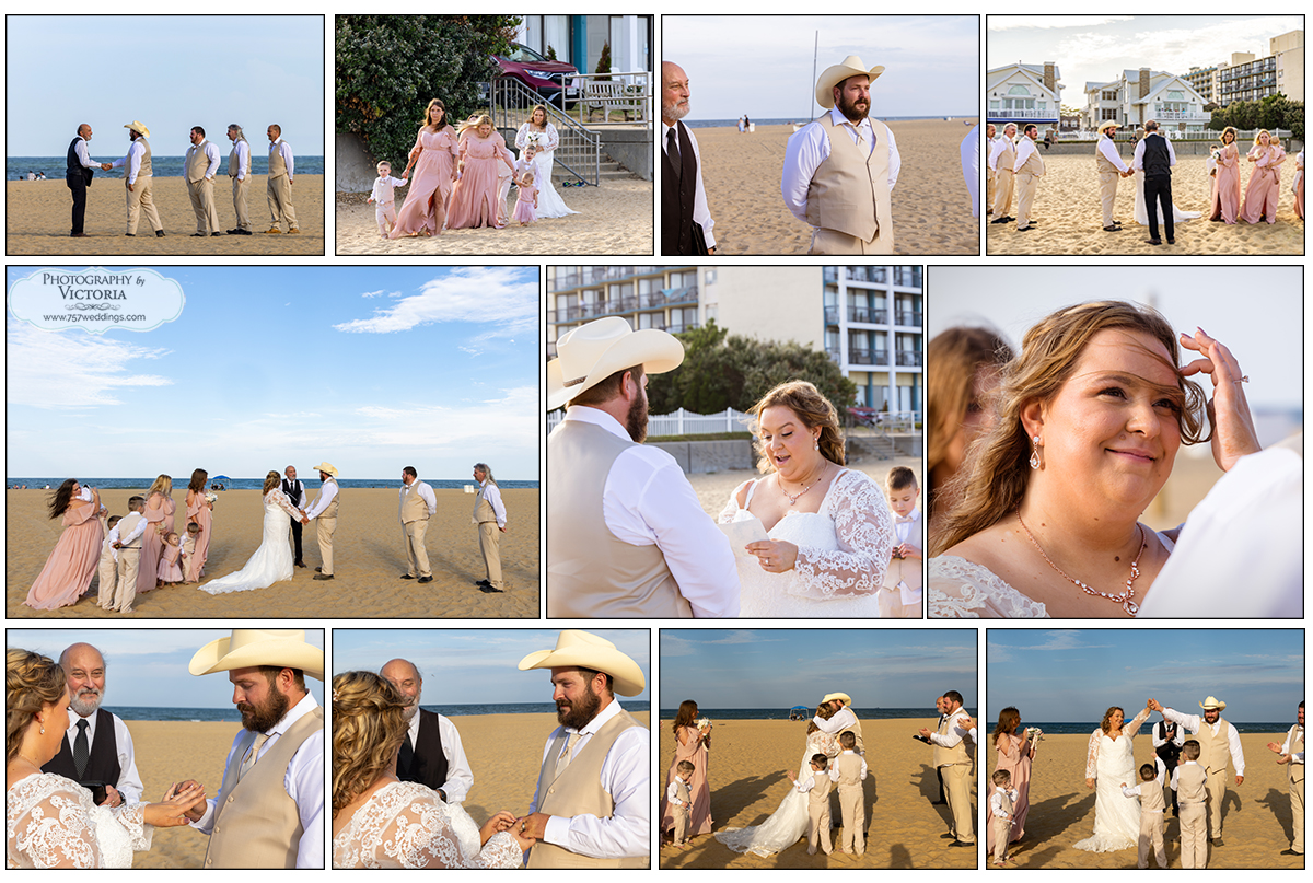 Jesica and Jack's August beach wedding at the Wyndham Virginia Beach Oceanfront